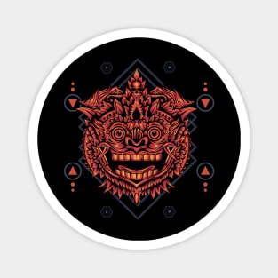 Red Balinese Barong Magnet